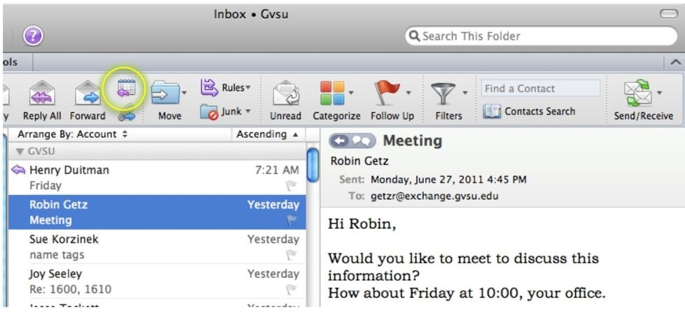Create a Meeting From Email